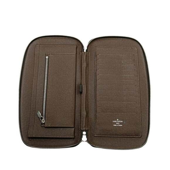 Louis Vuitton Taiga Organizer Atoll Long Wallet Round Travel Case M30658 Gris... - Picture 6 of 10